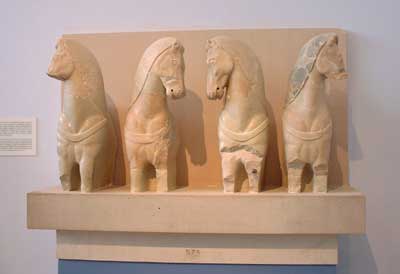 Graceful horses from a frieze.