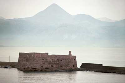The Venitian Fortress in the port in early morning.