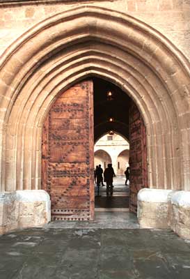 The inner door to the palace courtyard.