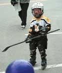 Hockey kid on parade