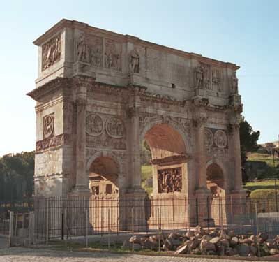 Hadrian's Arch near the Colosseum