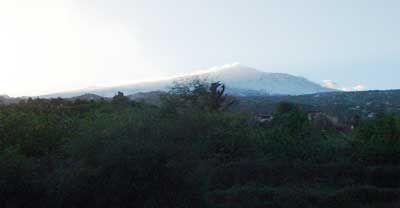 Or a little bit of Etna from the bus....