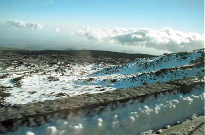 Driving up Mt. Etna.