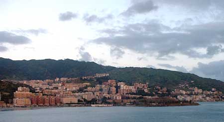 Messina along the coast.