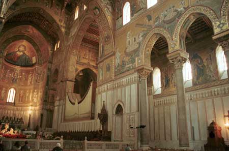 Inside the cathedral.