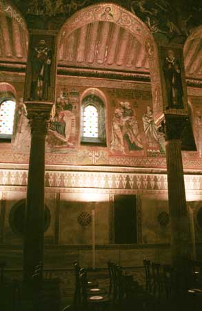 First stop was a remarkable place covered with mosaics from top to bottom, literally, most of which was heavy in gold, the Cappella Palatina in Palermo.