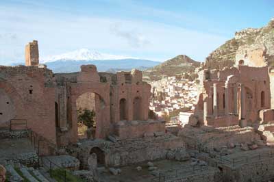 View over the theatre from the top of the seats.