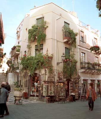 One of many shops along the streets of Taormina