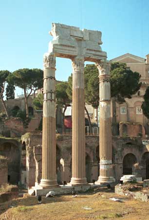Temple columns