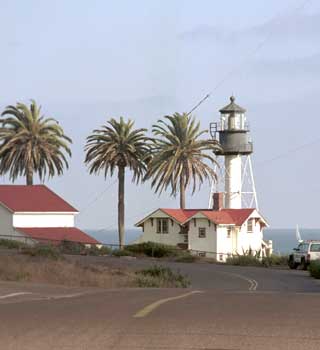 This is the new Pt. Loma Light at the Coast Guard Station.