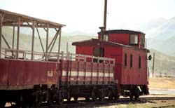 Open cars and caboose