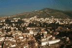 View of Grenada and the old city wall from the Alhambra