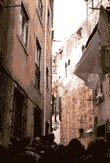 Narrow streets of Lisbon